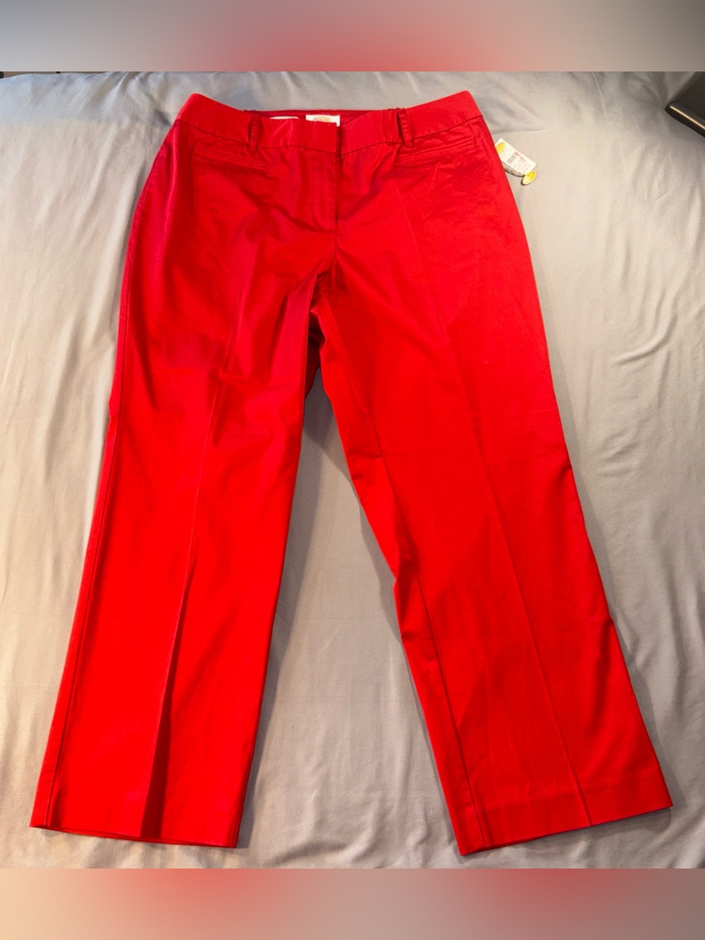 Talbots Red Dress Pants Cotton Sz 18WP Career Office Teacher Classic City NWT